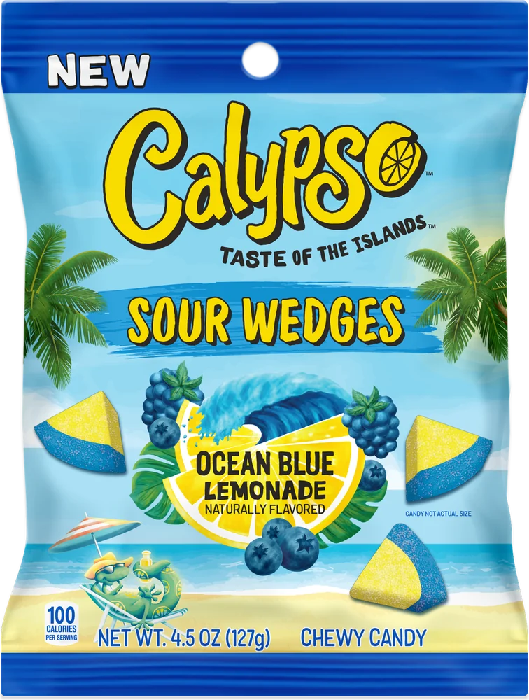 Calypso Sour Wedges Ocean Blue Lemonade pack