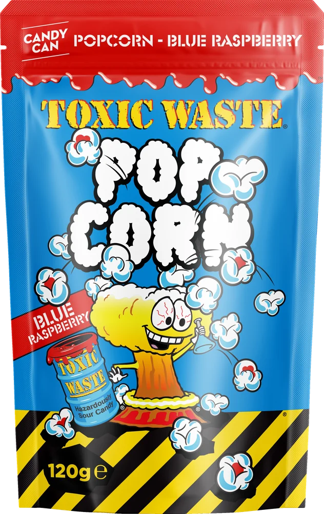 Toxic Waste Popcorn Blue Raspberry pack