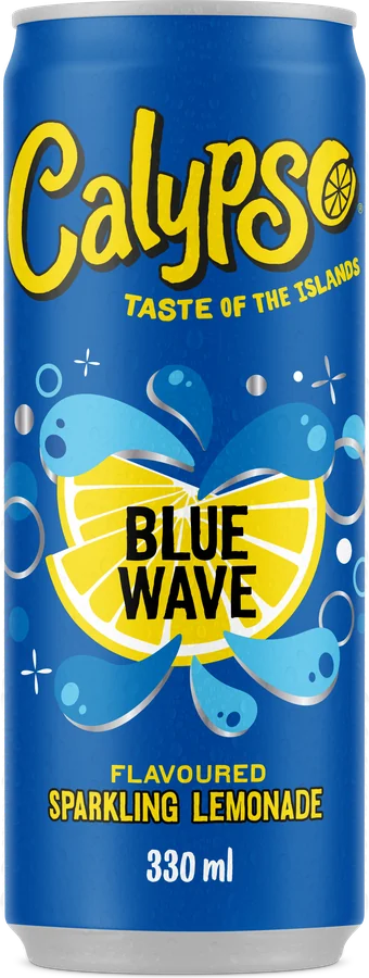 Calypso Blue Wave sparkling lemonade can
