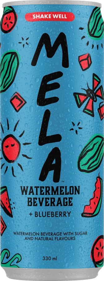 Mela Watermelon Beverage + Blueberry 330ml can