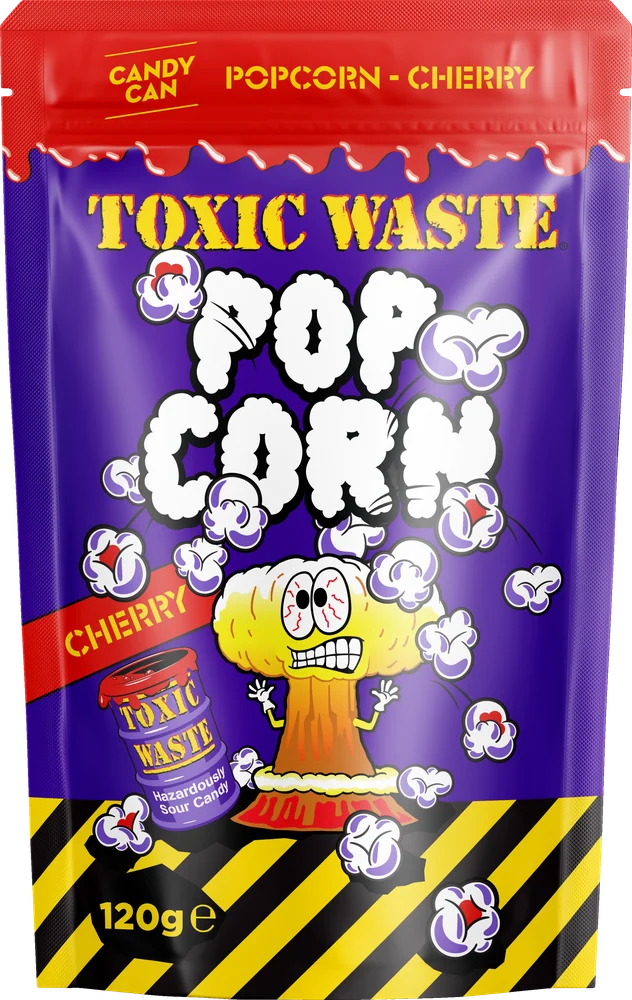 Toxic Waste Popcorn Cherry 120g pack